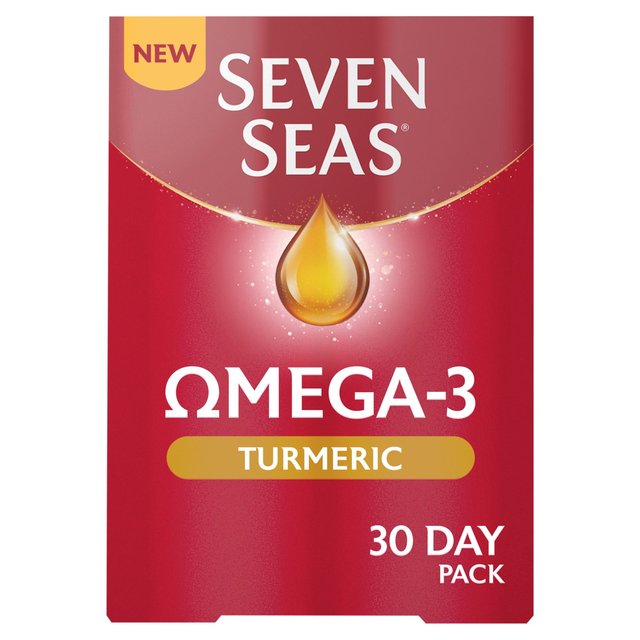 Seven Seas Omega-3 Fish Oil & Turmeric With Vitamin D 30 Day Duo Pack, 60 per Pack