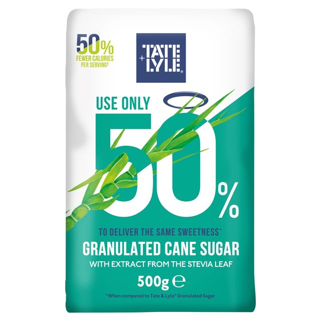 Tate & Lyle White Sugar With Stevia, 500g
