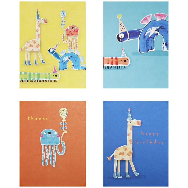 M & S Kids’ Blank & Birthday Cards, 4 Designs, 12 Per Pack
