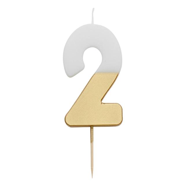 Talking Tables Number 2 Gold Candle 2nd Birthday
