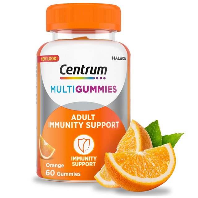 Centrum Multigummies Multivitamins Vitamin C & Zinc Orange Gummies, 60 Per Pack