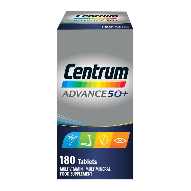 Centrum Advance 50+ Multivitamins With Vitamin D Tablets, 180 Per Pack