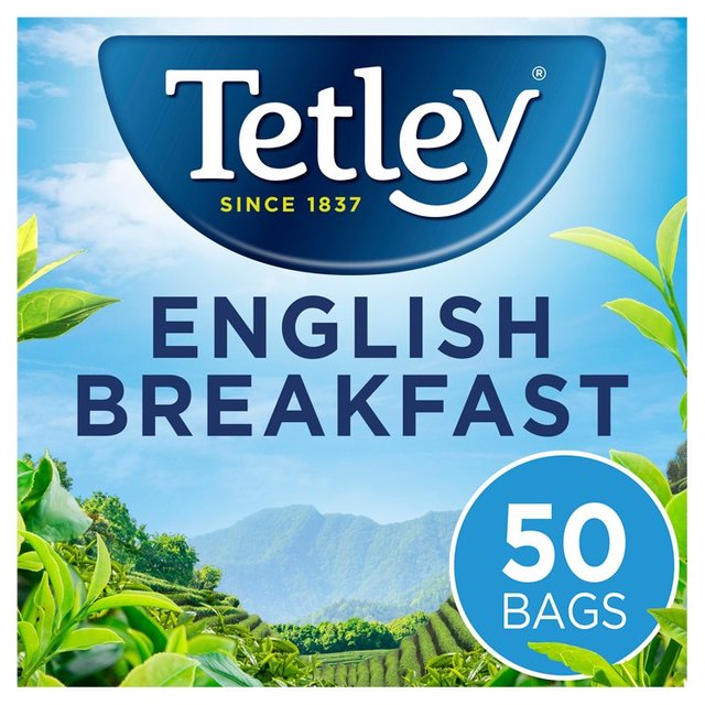 Tetley Refreshing, One Size, English Breakfast, 50 Per Pack