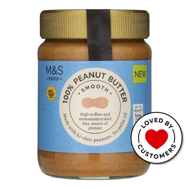 M & S High in Fibre Smooth Peanut Butter, 340g