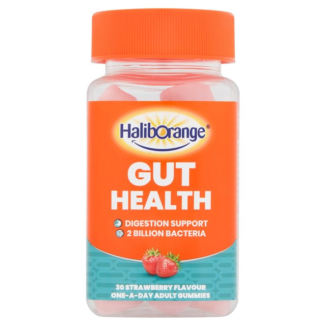 Haliborange Adult’s Gut Health Digestion Support Strawberry Gummies, 30 Per Pack