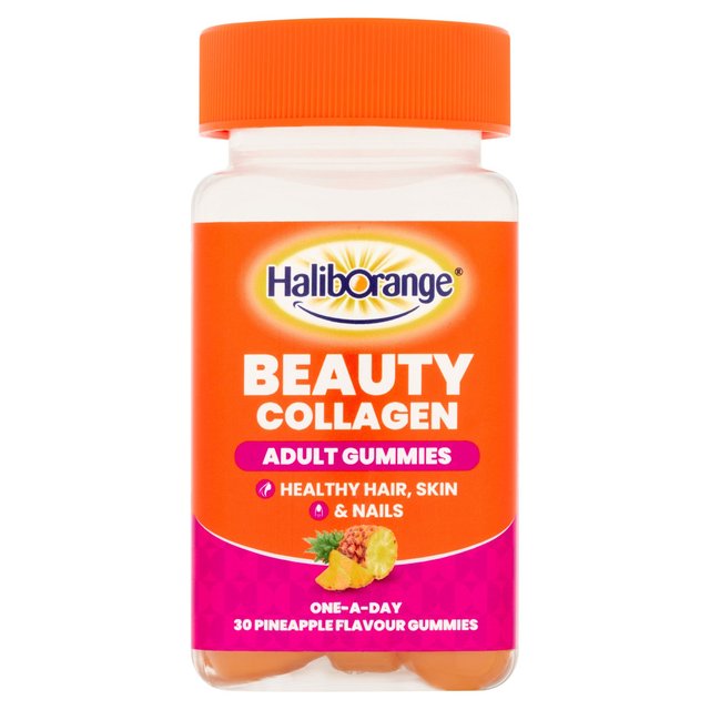 Haliborange Adult’s Beauty Collagen Pineapple Gummies, 30 Per Pack