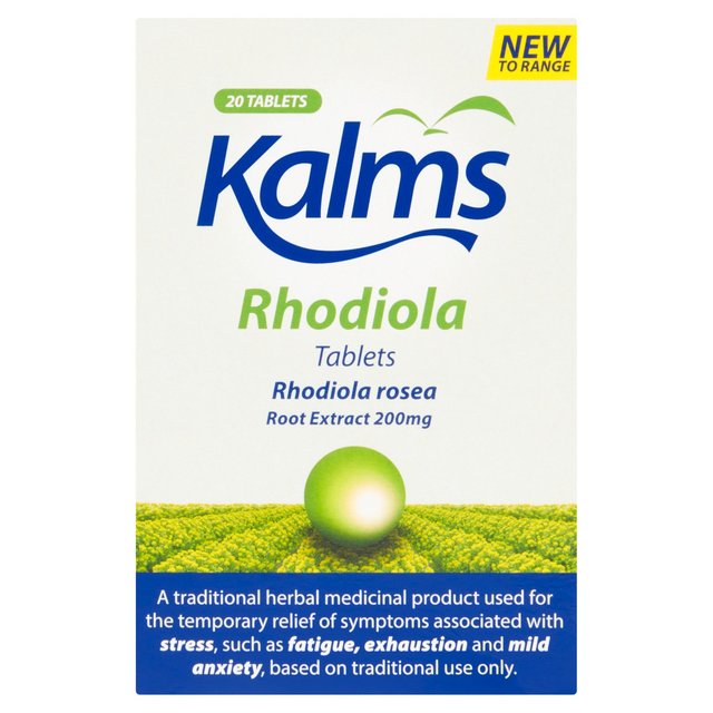 Kalms 200mg Rhodiola Rosea Root Extract Tablets, 20 Per Pack
