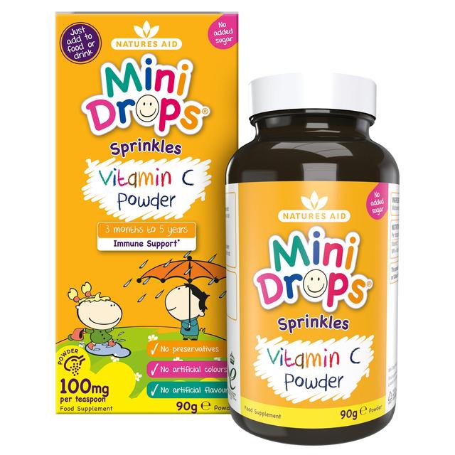Natures Aid Mini Drops Vitamin C Sprinkles, 90g