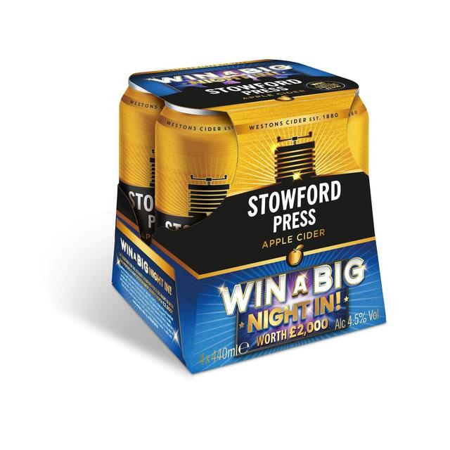 Stowford Press Medium Dry Cider, 4 x 440ml