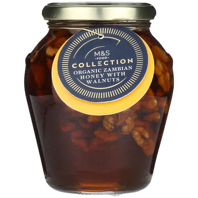 M & S Organic Zambian Honey With Walnuts, 454g