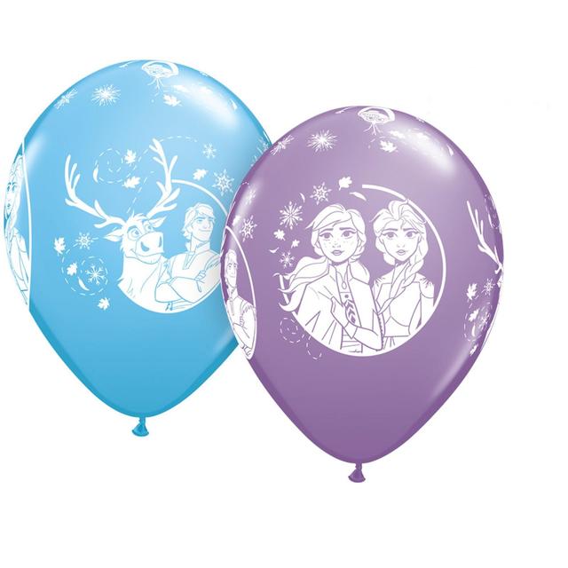 Disney Frozen Blue, Purple and White 2 Latex Balloons, 30cm