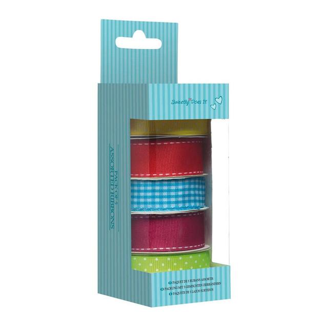 KitchenCraft Sweetly Does It Cake Decorating Ribbon, Bright Colours