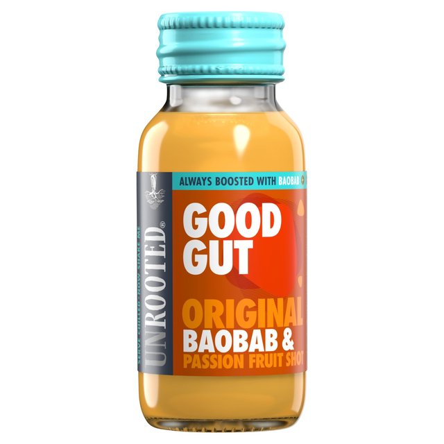 Unrooted Good Gut Original Baobab & Passion Fruit Shot, 60ml