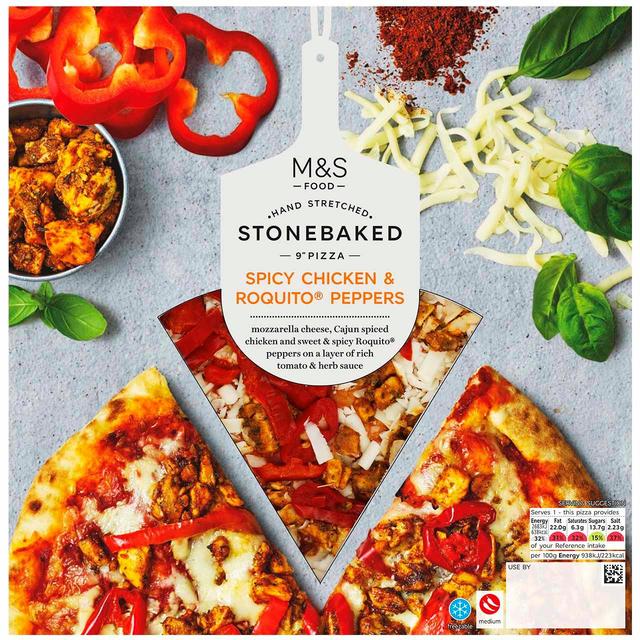 M&S Spicy Chicken & Roquito Peppers Pizza