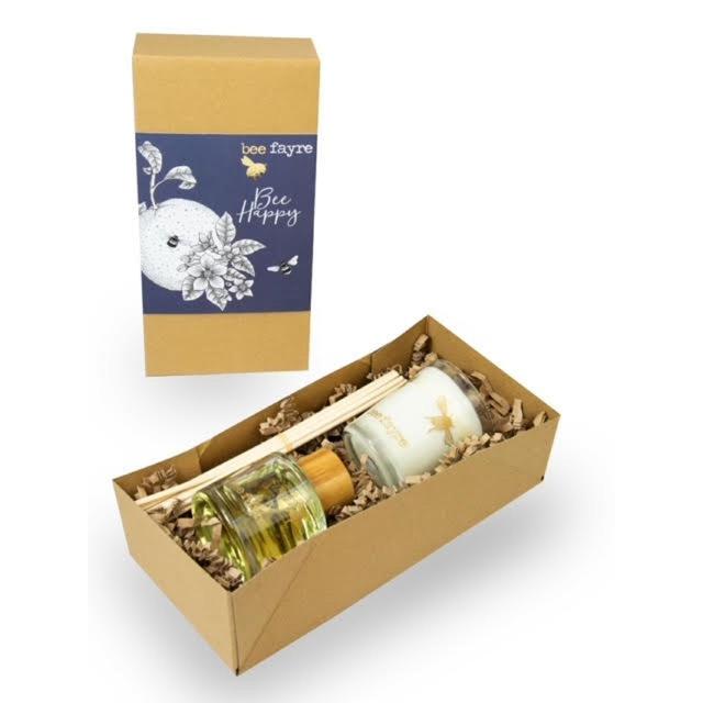Beefayre Bee Happy Orange & Neroli Home Fragrance Gift Set