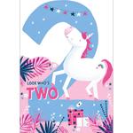 Magical Unicorn 2nd Birthday Card 