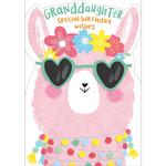 Granddaughter Llama Birthday Card