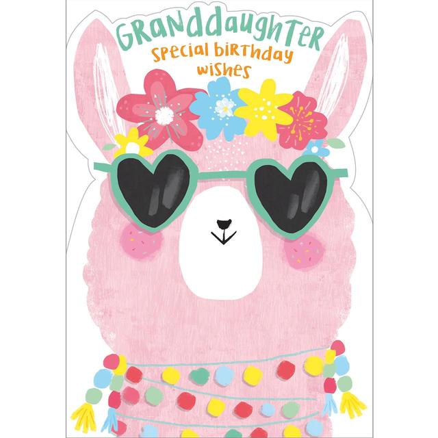 Abacus Granddaughter Llama Birthday Card