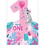 Cute Koala 1st Birthday Card