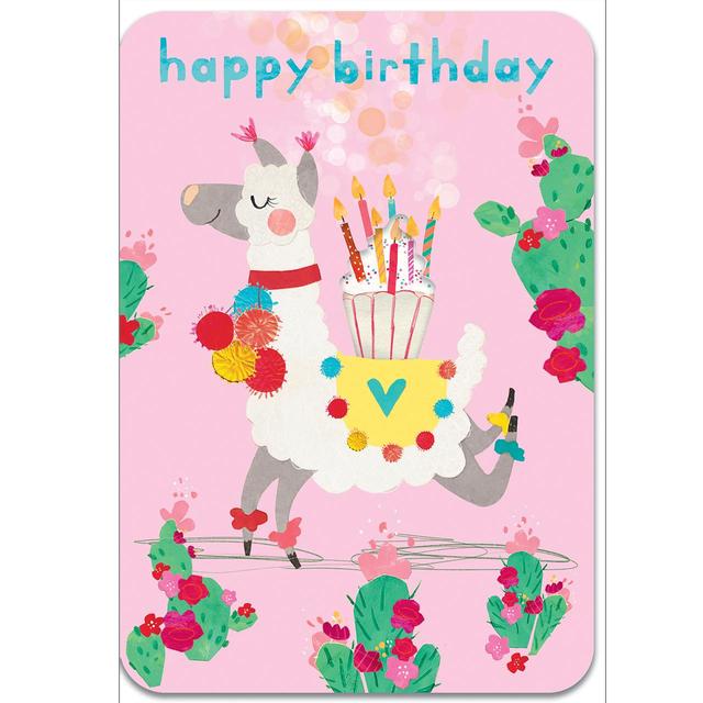 Abacus Llama Birthday Card