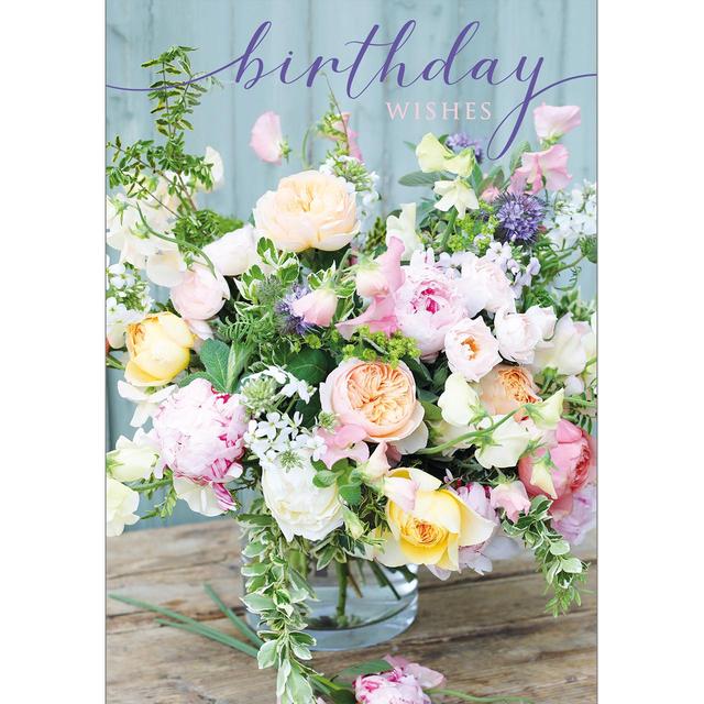Abacus Peonies & Roses Birthday Card