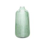 Sass & Belle Tall Fluted Glass Vase Green
