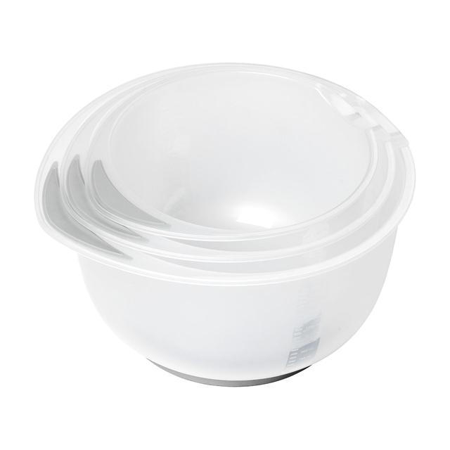 Tala White Chef Aid Contain Triple Mixing Bowl With Non-Slip Base, 2.5L, 2l and 1.5L
