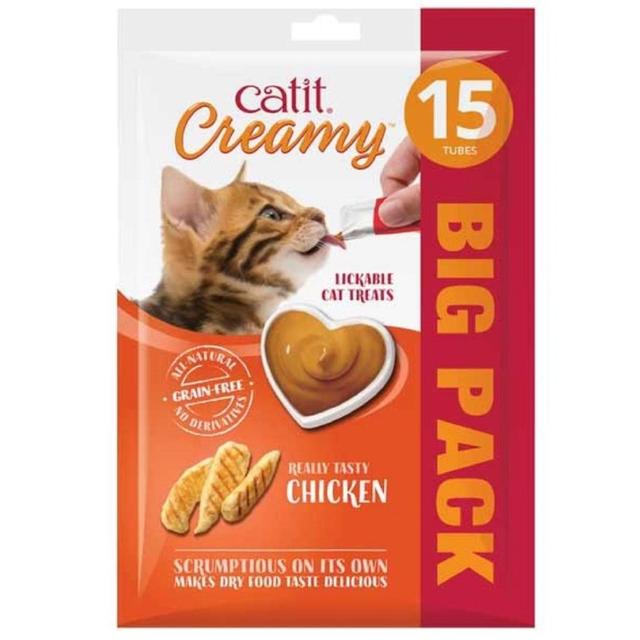 Catit Creamy Chicken Cat Treat, 15pk
