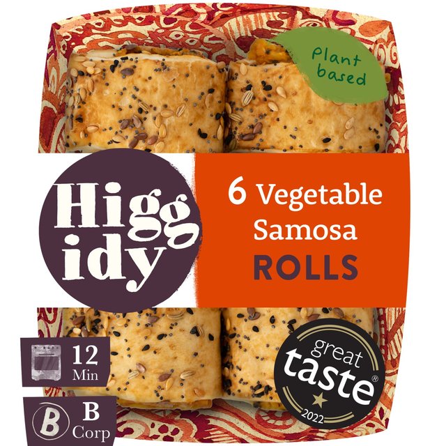 Higgidy Vegetable Samosa Vegan Rolls, 160g