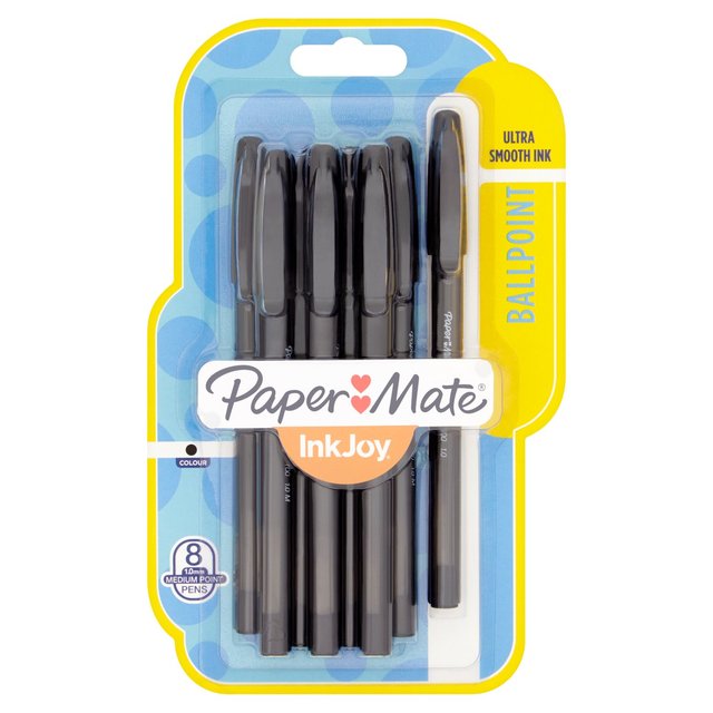 Paper Mate Inkjoy Ballpoint Black, 8 Per Pack