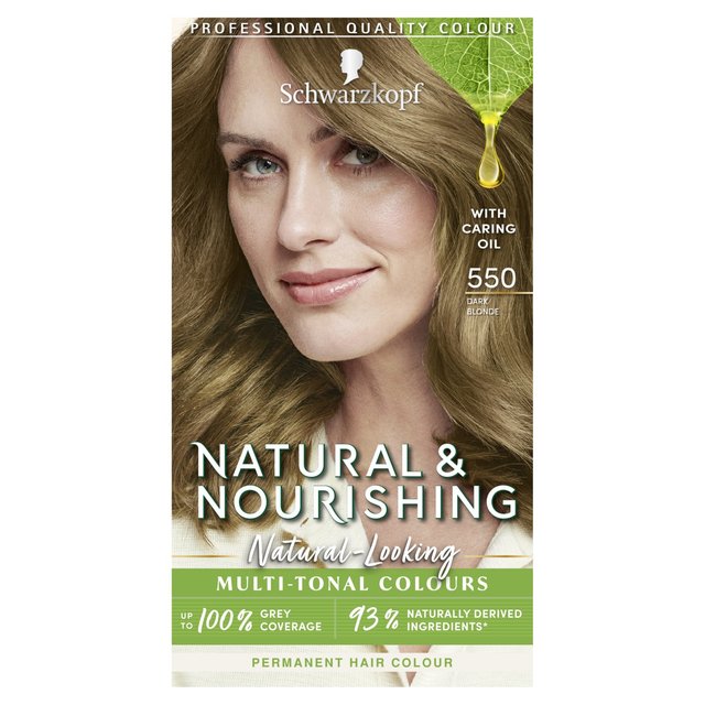 Schwarzkopf Natural & Nourishing 550, Dark Blonde Permanent Hair Dye, 143g