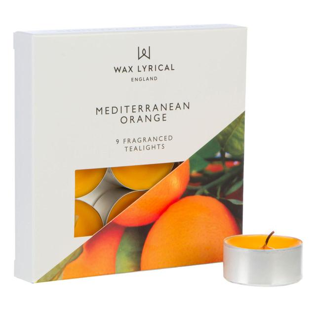 Wax Lyrical Meditterranean Orange Tealights, 8 Per Pack