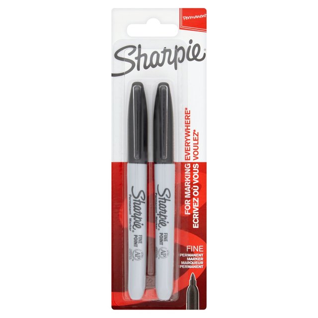 Sharpie Permanent Marker Black, 2 Per Pack