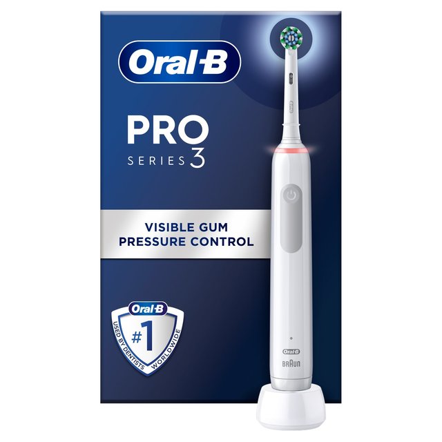 Oral-B, One Size, White Pro 3 3000 Cross Action Electric Toothbrush