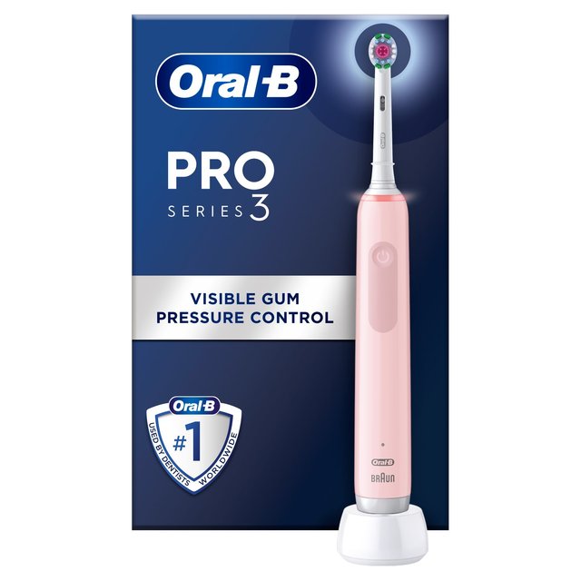 Oral-B, One Size, Pink Pro 3 3000 3D White Electric Toothbrush