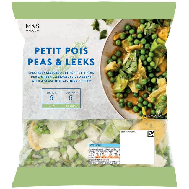M & S Petit Pois Peas & Leeks Frozen, 500g