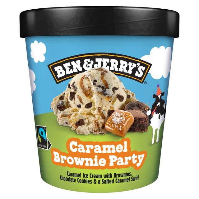 Ben & Jerry’s Caramel Brownie Party Ice Cream Tub, 465ml