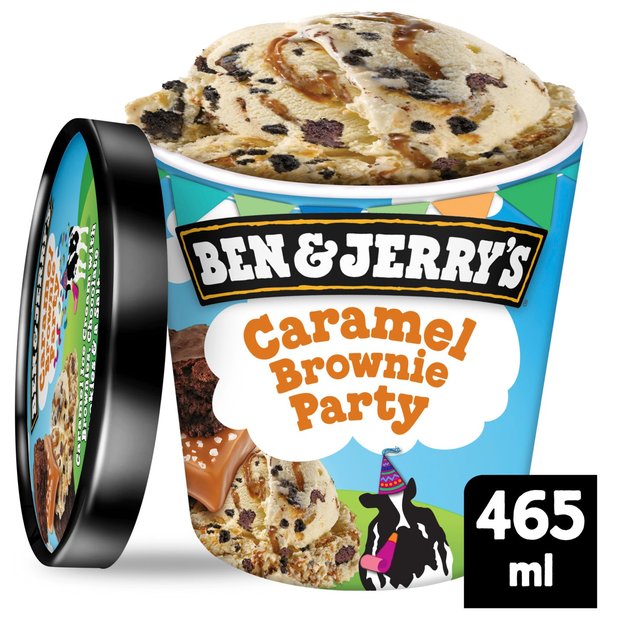 Ben & Jerry’s Caramel Brownie Party Ice Cream Tub, 465ml