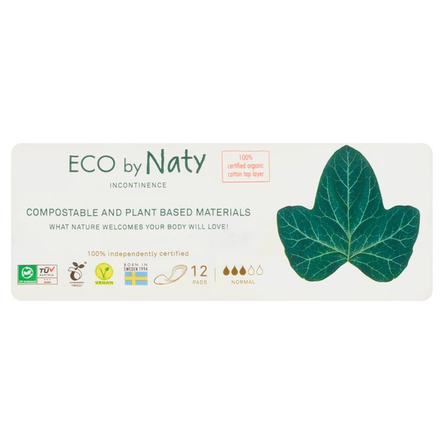 Eco By Naty Incontinence Pads Regular, 12 Per Pack