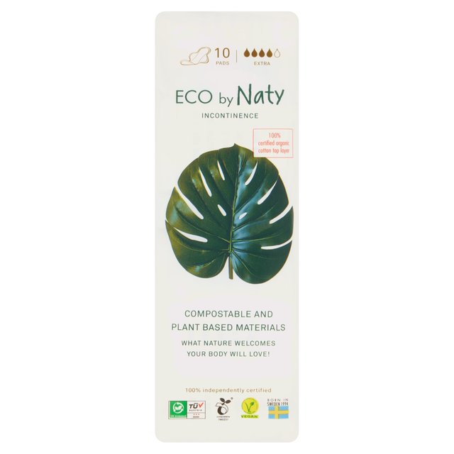 Eco By Naty Incontinence Pads Extra, 10 Per Pack