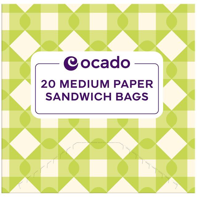 Ocado Medium Paper Sandwich Bags, 20 Per Pack