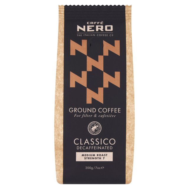 Caffe Nero Classico Decaffeinated Ground Coffee, 200g