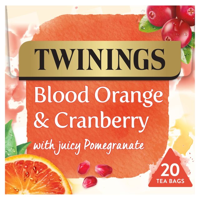 Twinings Blood Orange & Cranberry Fruit Tea, 20 Per Pack
