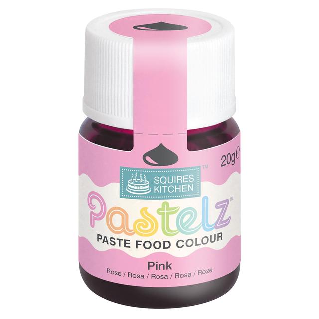 Squires Kitchen Pastelz Paste Food Colour Pink, 20g