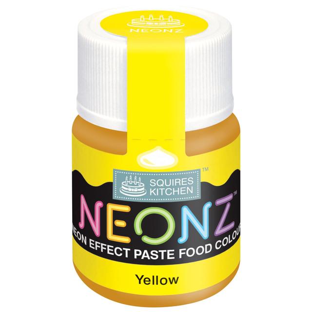 Squires Kitchen Neonz Paste Food Colour Yellow, 20g