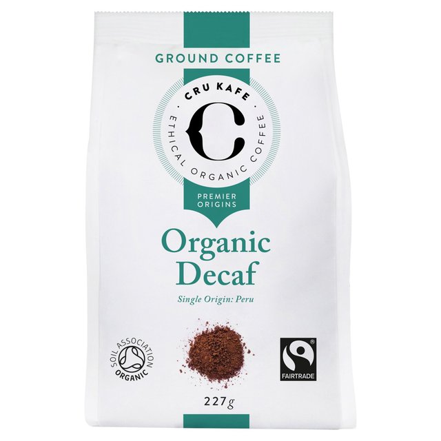 CRU Kafe Organic Fairtrade Decaf Peruvian Ground Coffee, 227g
