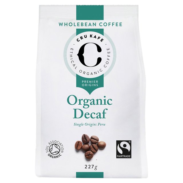 CRU Kafe Organic Fairtrade Decaf Peruvian Coffee Beans, 227g