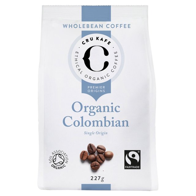 CRU Kafe Organic Fairtrade Colombian Coffee Beans, 227g