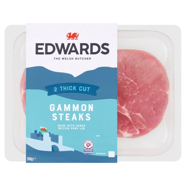 Edwards of Conwy Edwards 2 Gammon Steaks, 260g