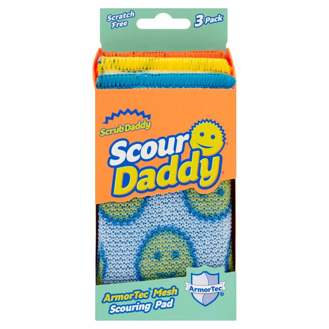Scrub Daddy Scour Daddy Colors Sponge, 3 Per Pack